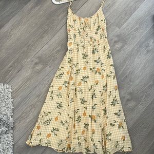 Reformation Bran Dress in Lemon Meringue